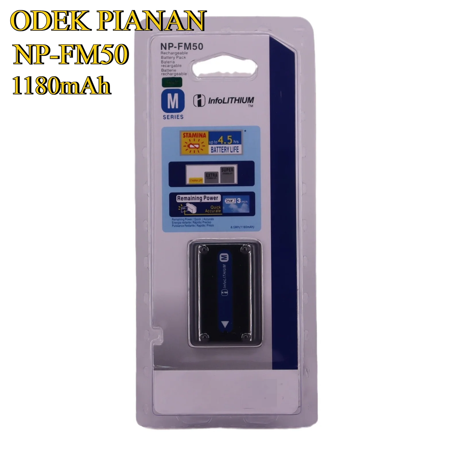 NP-FM50 1180mAh Li-ion Battery for Sony DSC-F707 F717 F828 Cyber-shot Pro Camera - Full Decode High Capacity Replacement