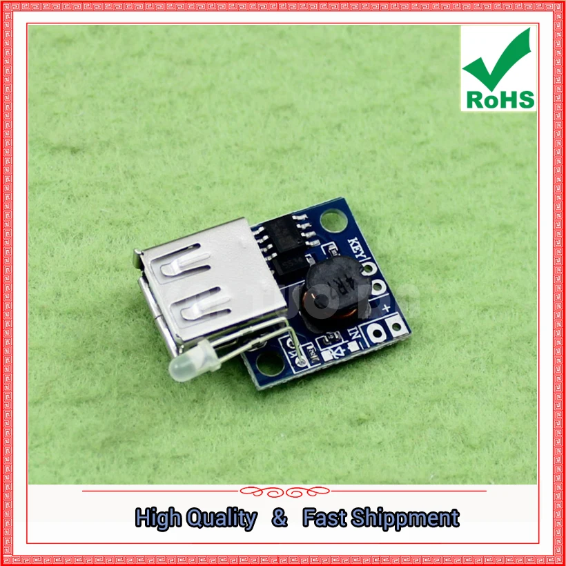 DC-DC Step Up Boost Module Ultra-Small Power Supply Converter Board Charge Indicator 3A High Efficiency Booster