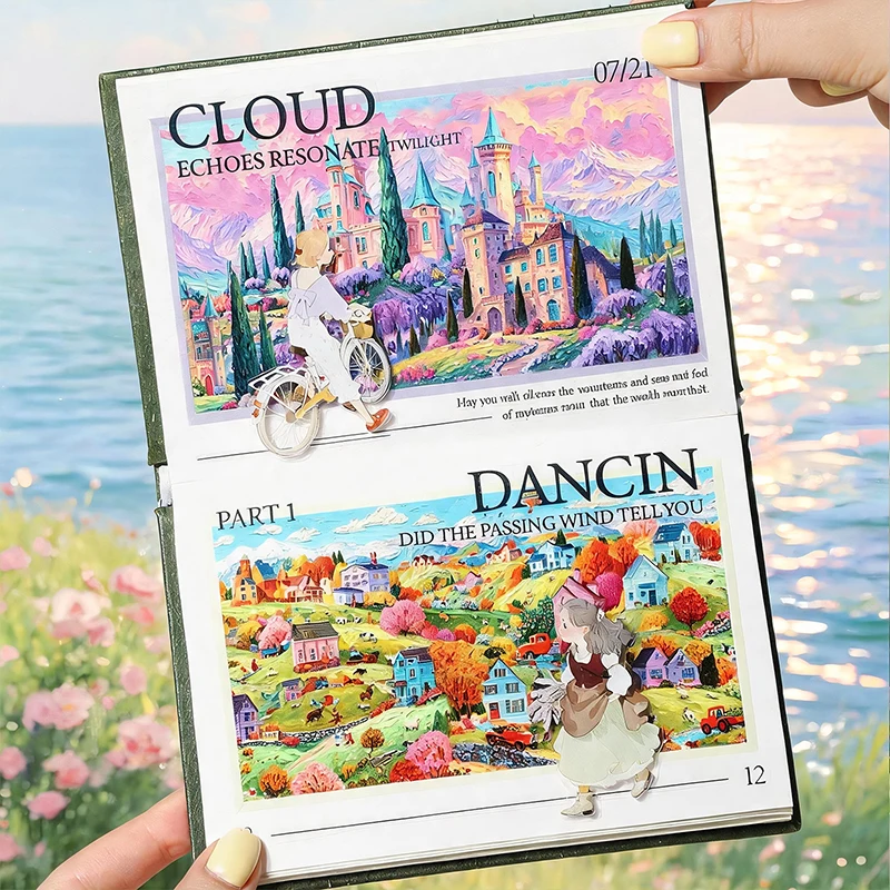 Journal  GO 5cmx2m Dream Estate Scrapbook Landscape Tape Stickers for Collage Junk Journal Decoration Masking Tape Stationery