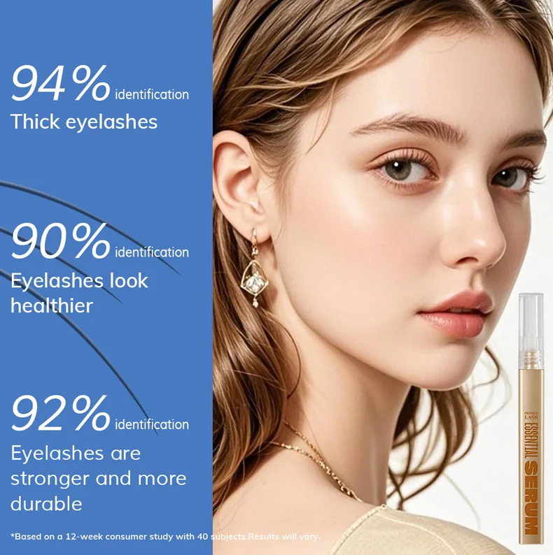 Essence d'amélioration des sourcils et des cils à ingrédient naturel – Soin nourrissant, pour cils et sourcils plus longs, plus complets et plus épais