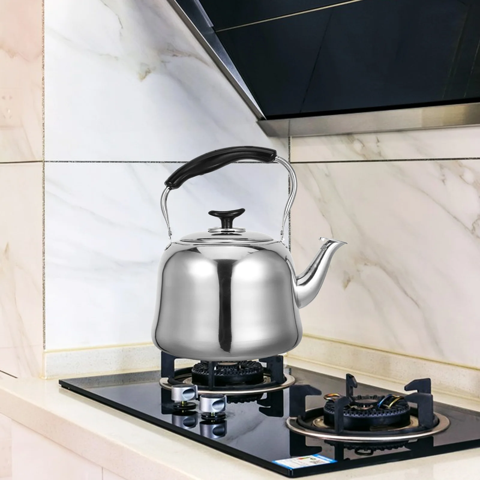 

Whistling Tea Kettle Stainless Steel Stovetop Large Capacity Ergonomic Handle for Gas Electric Induction Stove Water Kettle