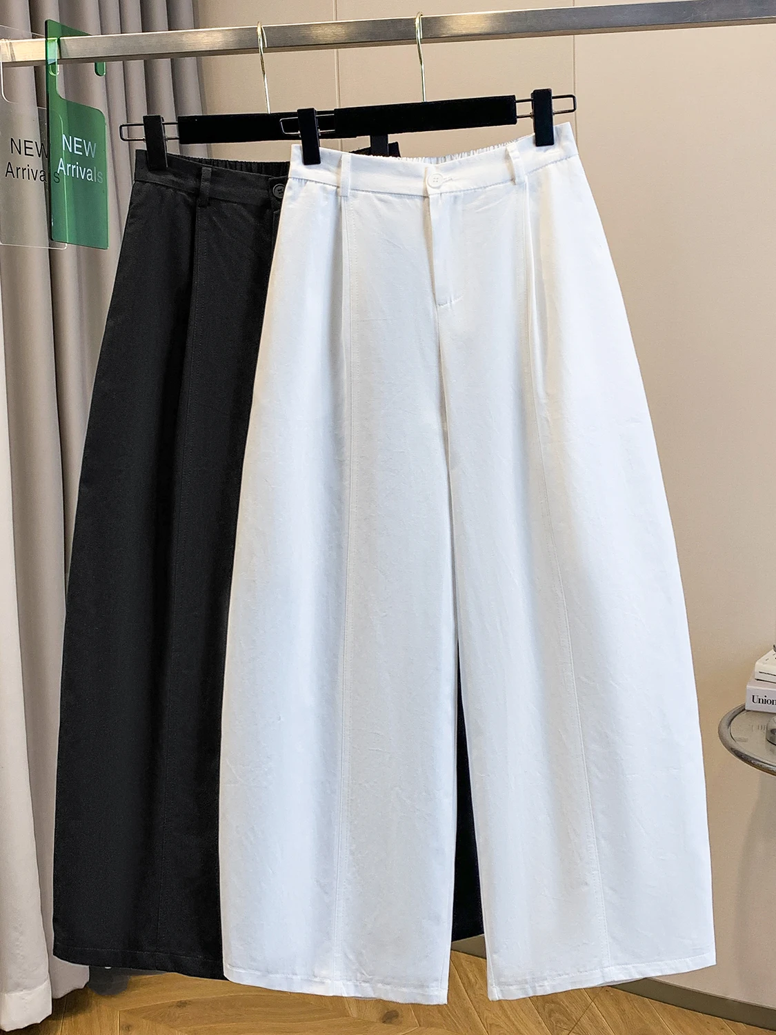 

High-End Korean Japanese Curved Blade Loose Wide Leg Pants Women's Summer Thin Large Size Casual Trousers Breathable Slimming