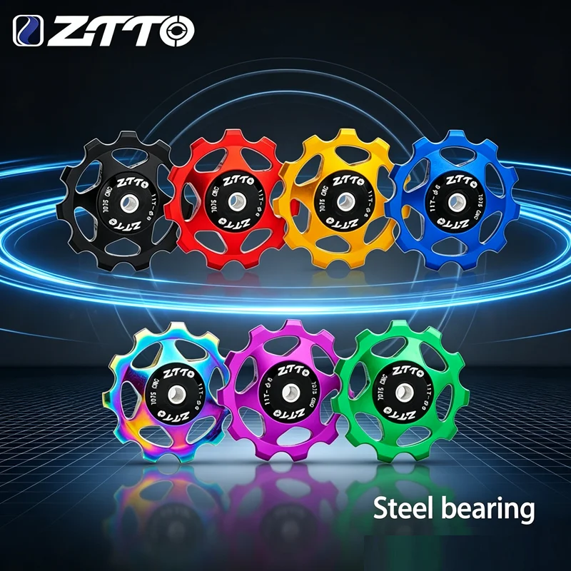 ZTTO AL7075 Rear Derailleur Jockey Wheel 11T 13T 4‑5‑6mm Steel Bearing Pulley For MTB Road Bike
