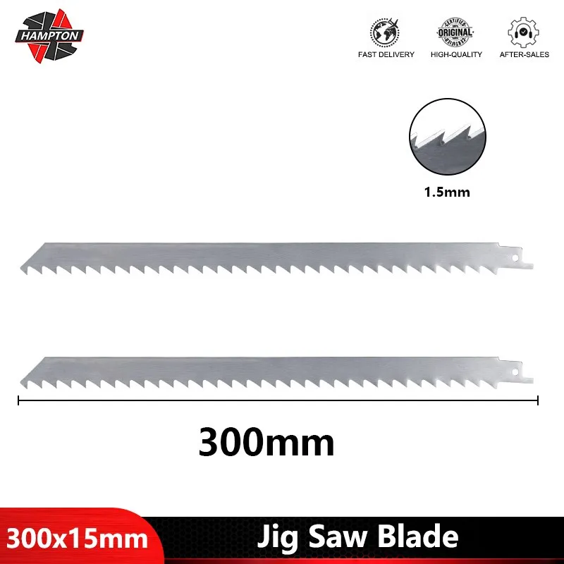 

Stainless Steel Reciprocating Saw Blade 2pcs for Cutting Frozen Foot Meat Bone Metal Cutter Tools