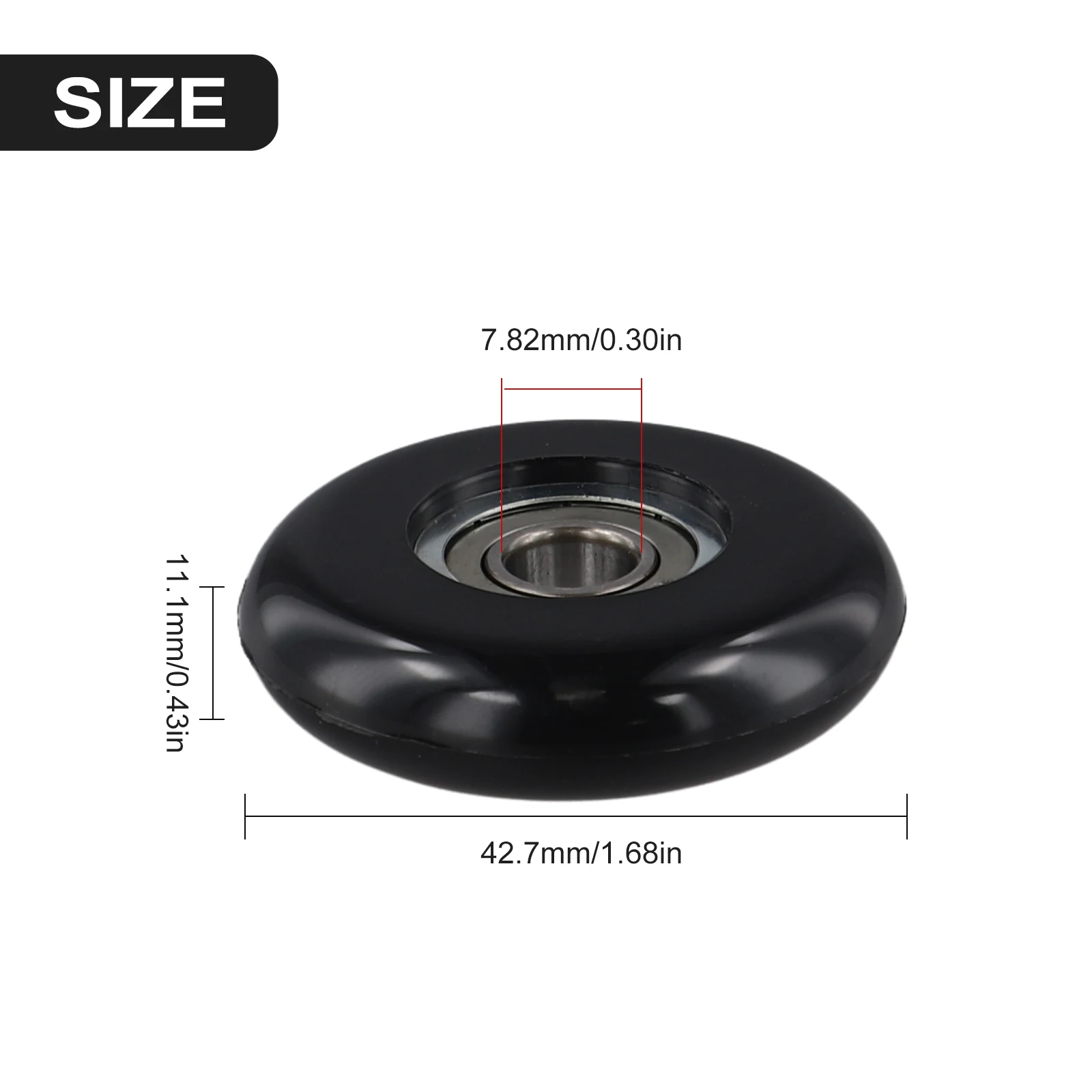 1/4Pcs Seats Wheel Rowing Machine Seats Wheel With Bearing Seat Cushion Moving Wheel Rowing Machine Roller Cushion Moving Wheel