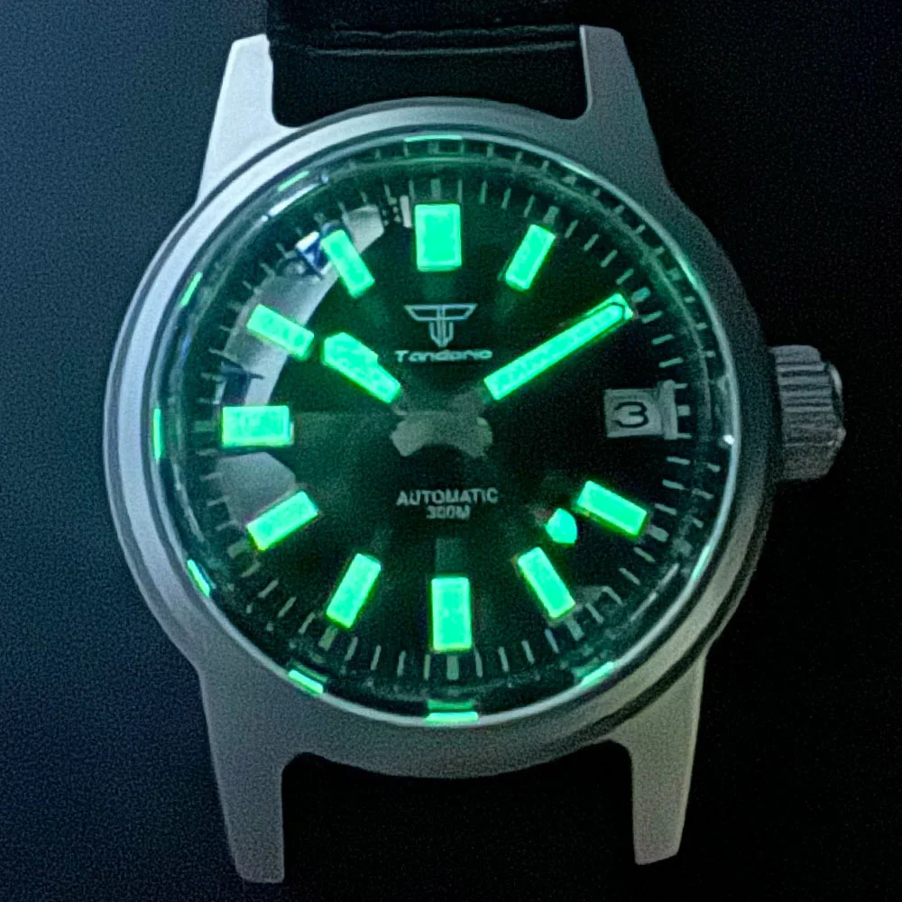 20ATM Diving Tandorio 36mm Military Mechanical Watch Men NH35 PT5000 Luminous Domed Sapphire Sandblasted Case Vintage Clock 2024