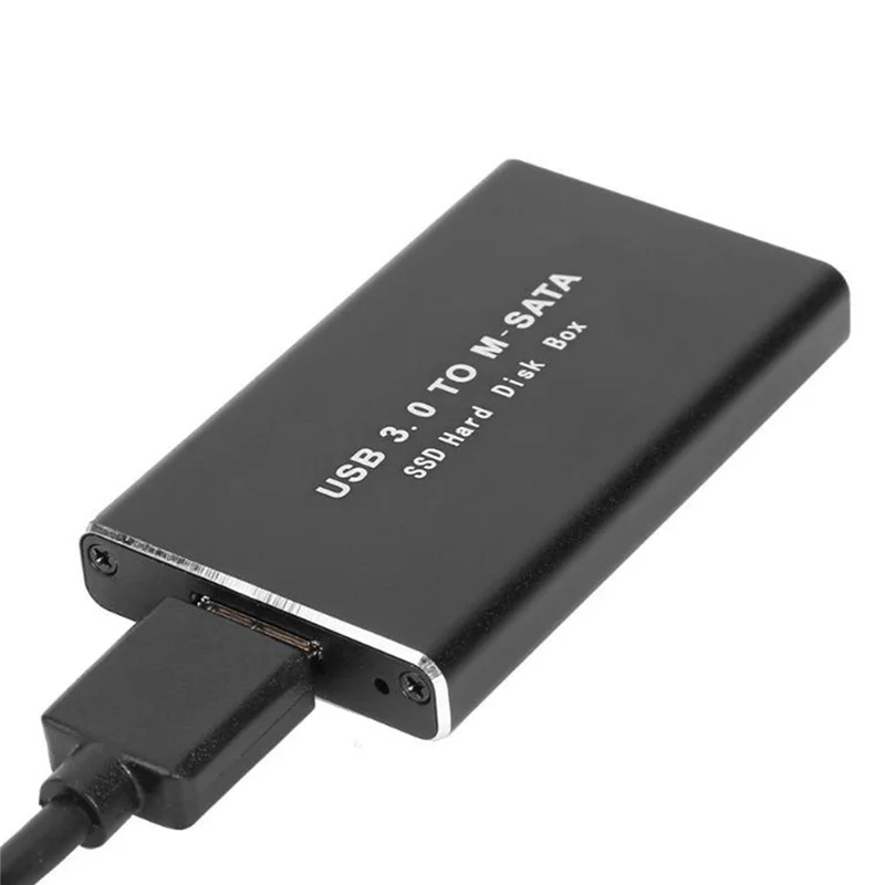 MSATA para USB 3.0 SSD Gabinete de disco rígido externo Caixa de armazenamento Adaptador para 30X50mm 30X30mm MSATA SSD HOT
