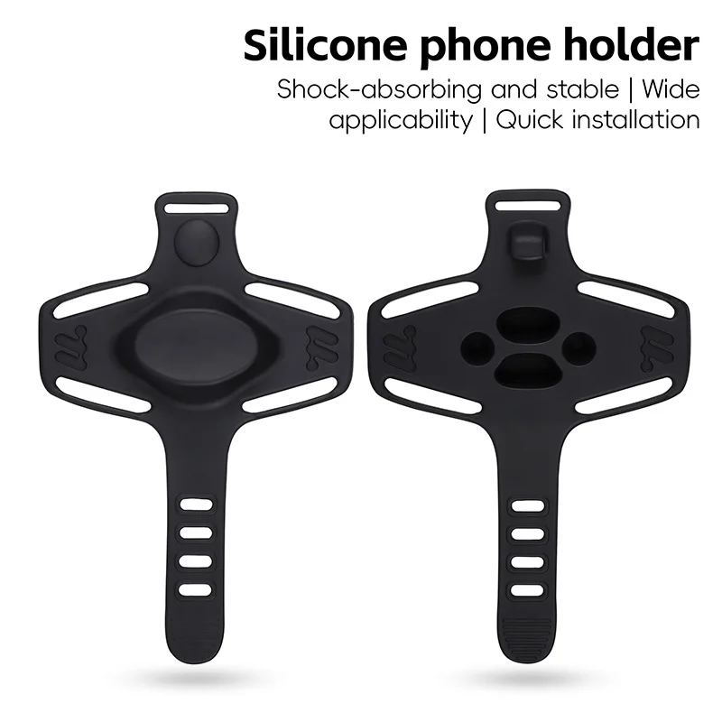 WEST BIKING 4-6.7 Inches Bicycle Motorcycle Mobile Phone Holder Bracket Silicone Support Silicone Pull Type For All Phone Stand