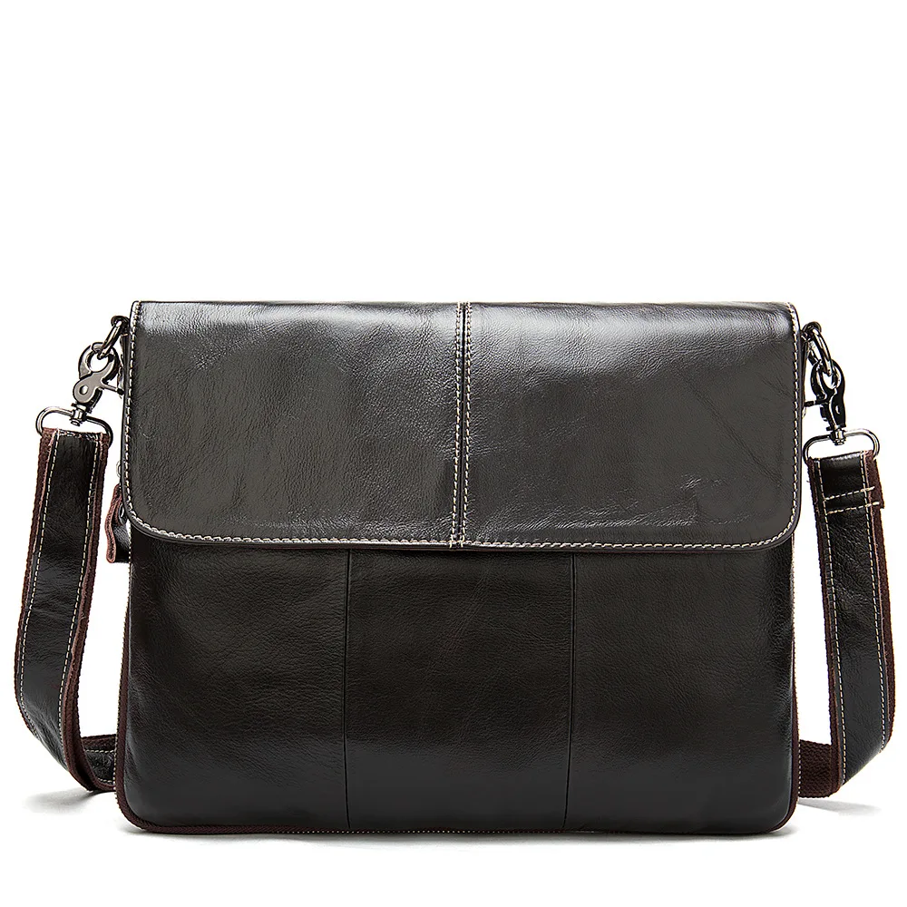 

Genuine Leather Men's Bags Male Messenger Bag Men’s Shoulder Crossbody Bags New Design Cowhide Leather Bag For Men 8007