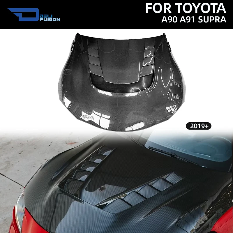 

For 19+ Toyota GR Supra A90 A91 VRS Style Hood Bonnet Carbon Fiber CF Car Exterior Body Kit Modified Accessories & Auto Gadgets