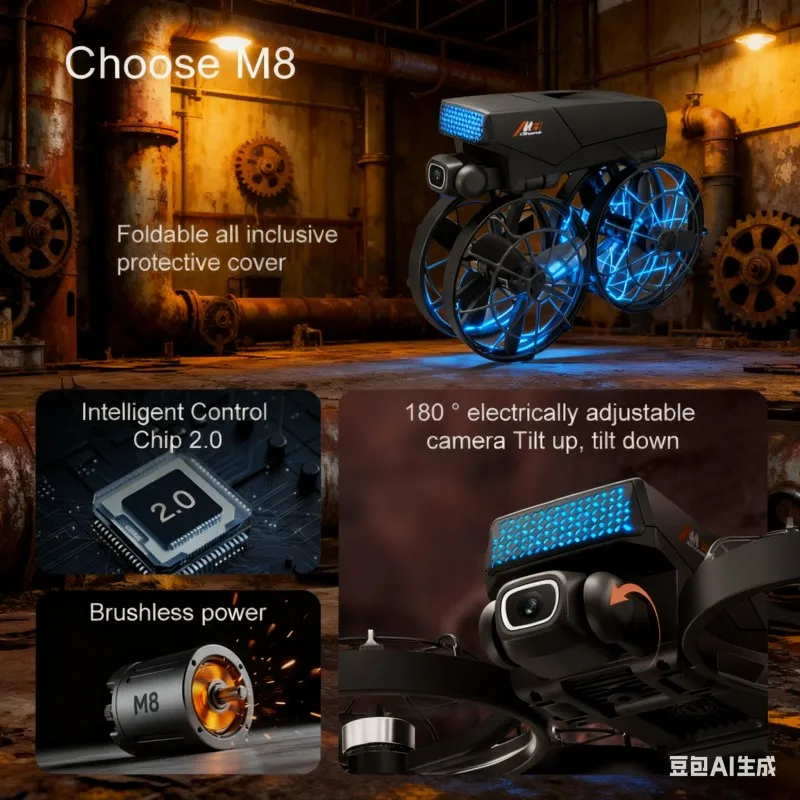 Xiaomi M8 الطائرة بدون طيار 8K الجوي HD كاميرا مزدوجة التصوير الذكي تجنب العوائق فرش الطاقة 5G واي فاي نظام تحديد المواقع العودة الطائرة بدون طيار #5