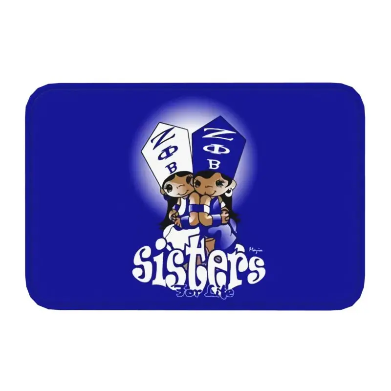 Custom Zeta Phi Beta Sorority Doormat Anti-Slip Entrance Bath Kitchen Floor Door Mats Garage Carpet Rug