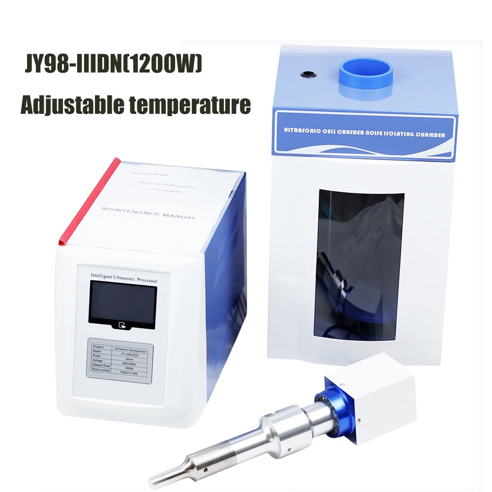 YT-JY98-IIIDN 12-1200W Temperature adjustable Ultrasonic Homogenizer Agitator Cell Crusher Cell Ultrasound 3-1500ml