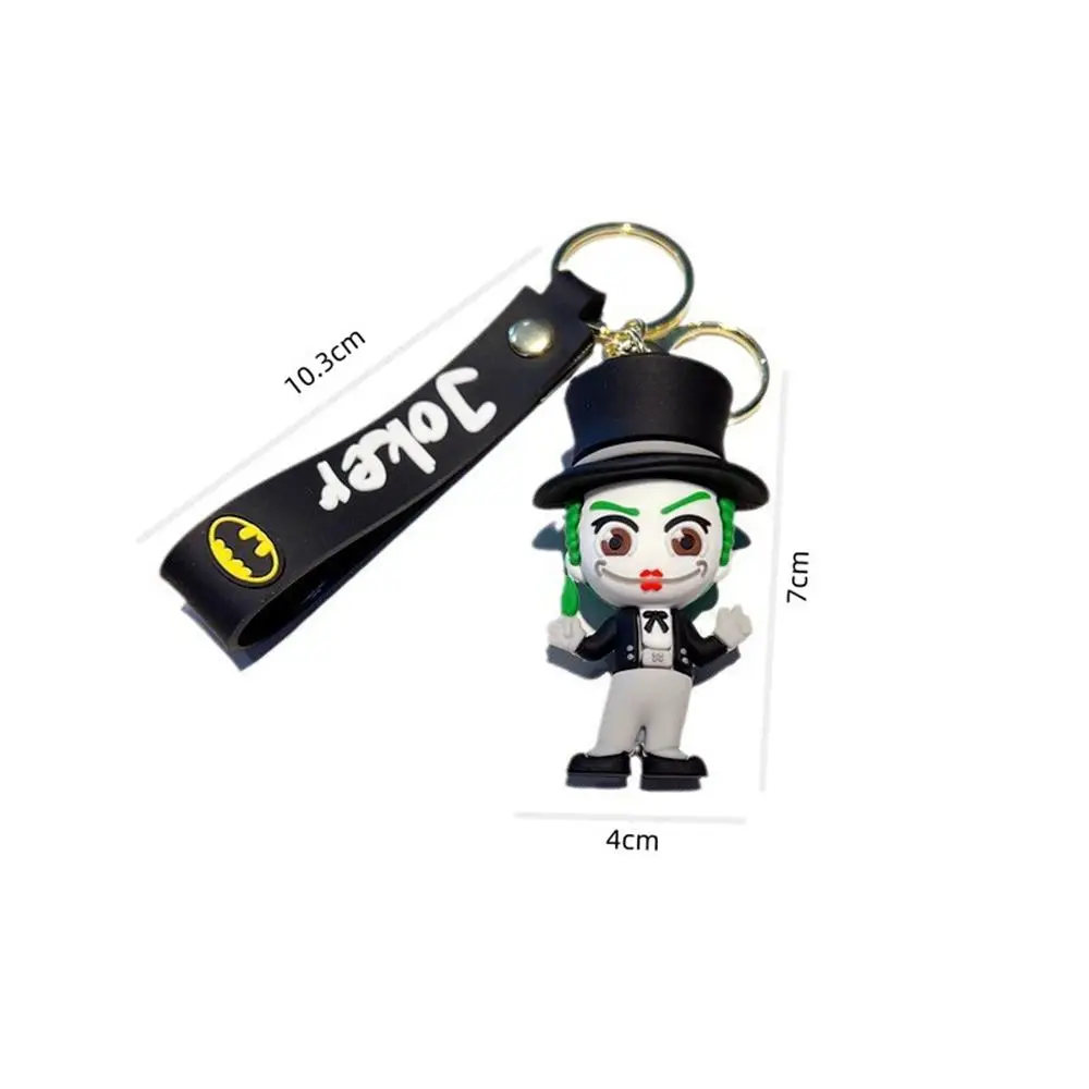 Explosions Clown Keychain 3D Anime Figures Dolls Batman Doll Key Chain Car Bag Key Pendant Jewelry Children Toys Xmas Gifts