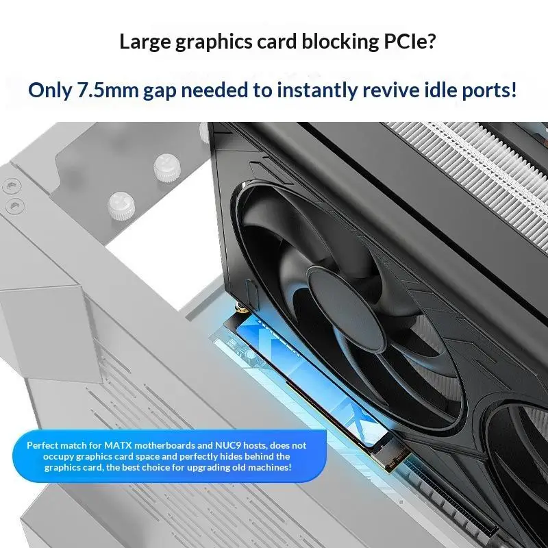 1Pcs PCIe Gen4 X1 To M2 NVMe SSD Adapter Card 16Gbps High Speed Slim Design For Desktop Storage Upgrade