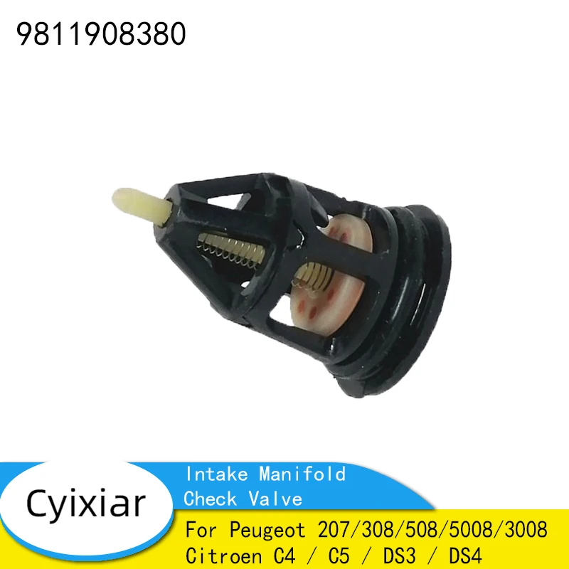 Zawór zwrotny kolektora dolotowego turbosprężarki 9811908380 9812171780 do Peugeot 207/308/508/5008/3008 Citroen C4 / C5 / DS3 / DS4