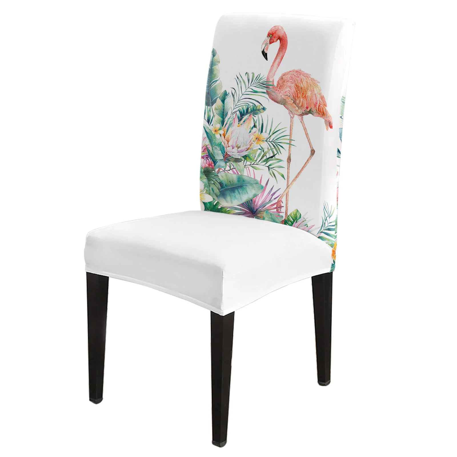 Flamingo Surfboard Turtle Leaf Dining Chair Cover 4/6/8PCS Spandex Elastic Chair Slipcover Case for Wedding Home Dining Room