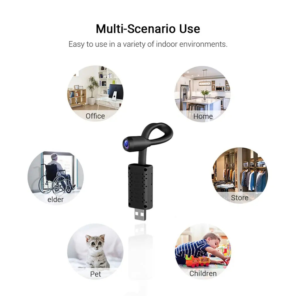 Smart AI Human Detection V380 USB Mini Wifi Camera CCTV Card Home Surveillance IP Camera 1080P Motions Micro Camcorder