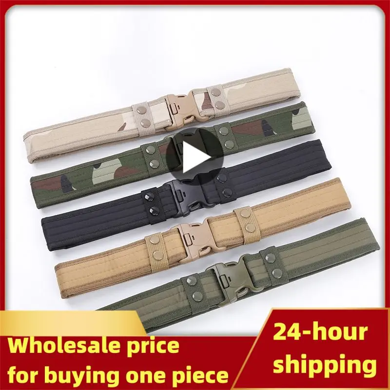 Colori cinture da combattimento in stile militare moda uomo cintura in tela militare cintura tattica a sgancio rapido caccia all'aperto strumenti per l'escursionismo