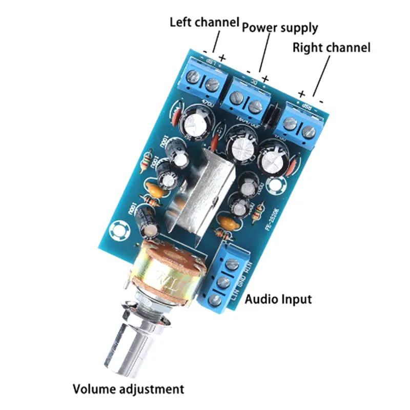 

Tea2025B Mini Audio Amplifier Board Dual Stereo 2.0 Channel Amplifier Board for Pc Speakers 3W 3W 5V 9V 12V Car
