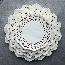 50pcs Circle Lace Scrapbooking Paper  Round Hollow Background Paper Pads Korean Stationery Arts and Crafts Supplies
