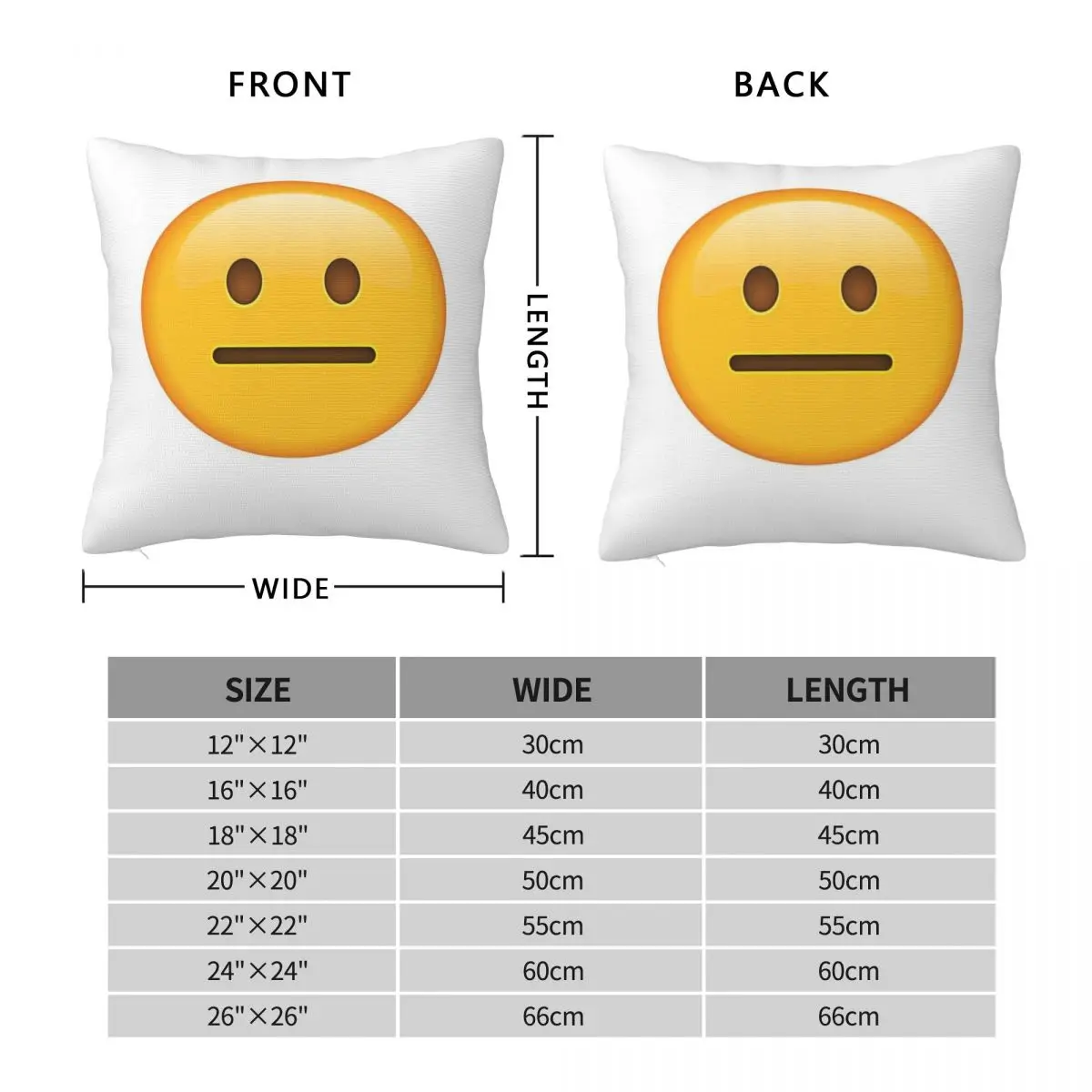 Neutral Face Square Pillowcase Polyester Linen Velvet Pattern Zip Decorative Home Cushion Cover Wholesale