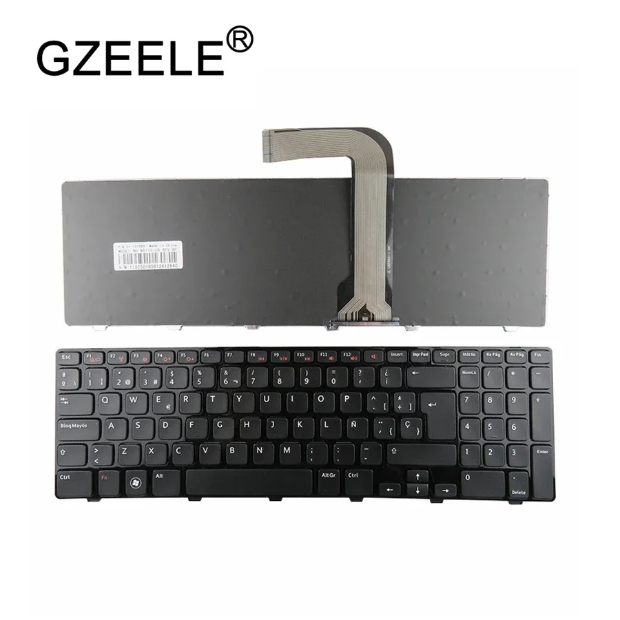 GZEELE Laptop Keyboard For Dell For Inspiron 15R N5110 M501Z M5110 M511R Ins 15RD-2528/2428 P17F US/SP/FR/RU/AR Black English