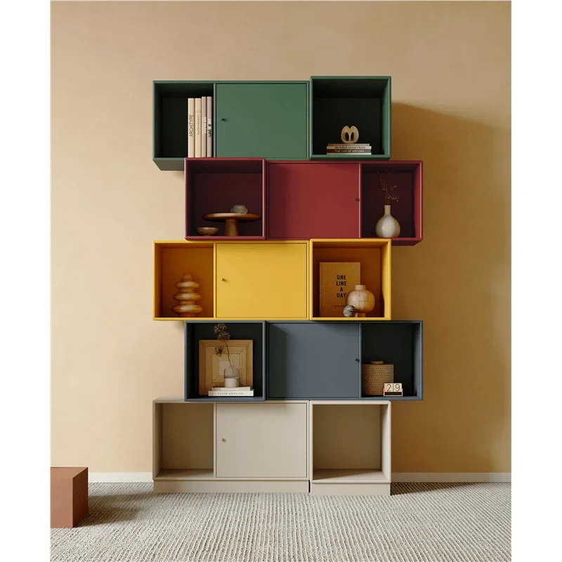 

Italian minimalist storage cabinet rack combination cabinet