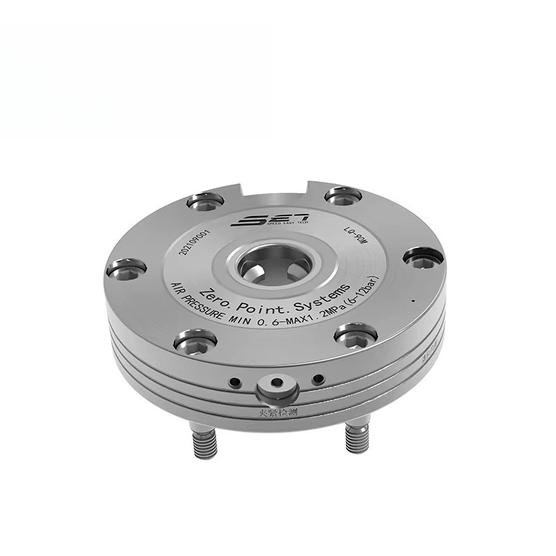 Pneumatic Built-in Mounting Zero Point Positioner LQ-90M for Lightweight Applications Metal/Non-Metal Cutting Hardened Stainless