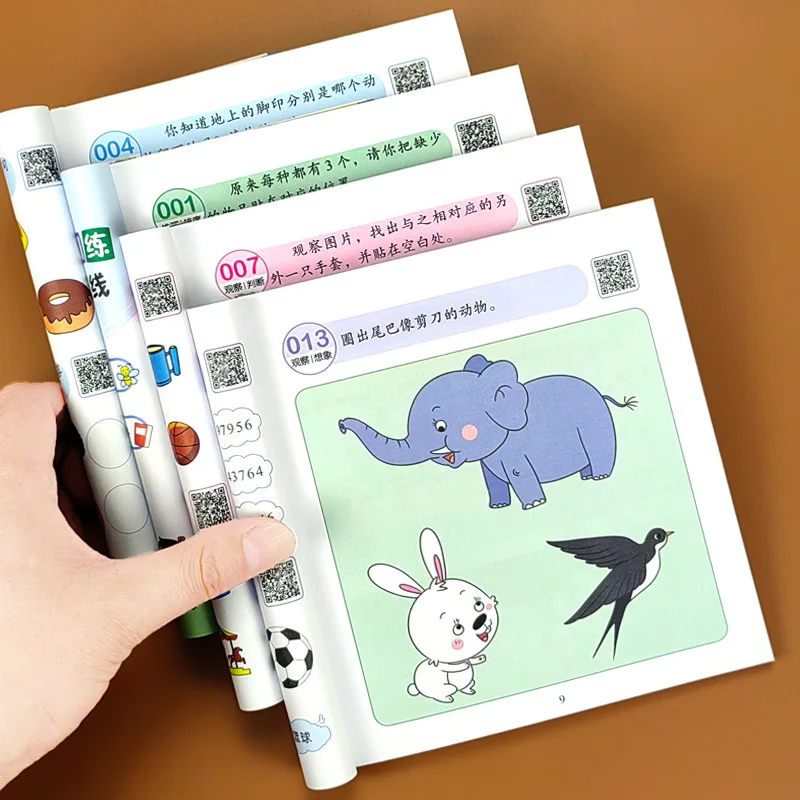 Development of Left and Right Brain Intelligence, Sticker Games for 2-5 Year Old Children, Logical Thinking Training Puzzle Toys