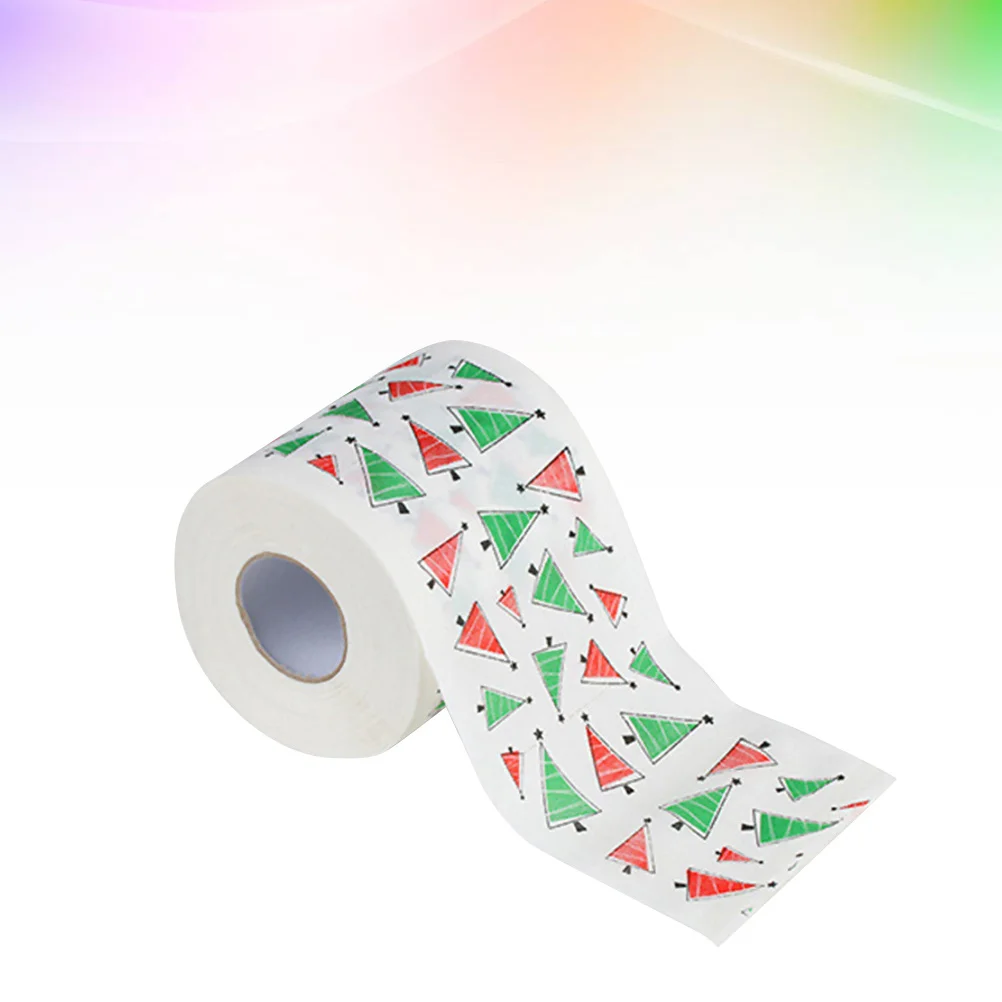 

Christmas Rolls Santa Claus Print Decorative Toilet Holiday Table For Bathroom Kitchen Xmas Roll Paper Santa Printed Rolls