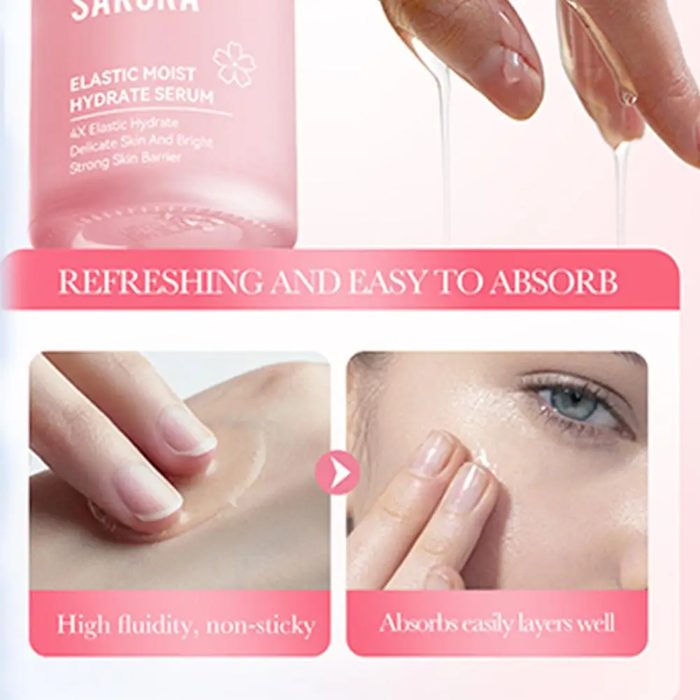 30ml Sakura Collagen Bouncy Hydration Essence Nourishing Care Face Serum Rejuvenation Skin Whitening Pure M4U8