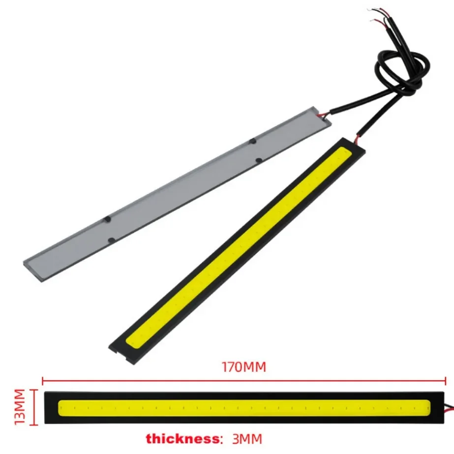 6/10 szt. 17cm LED COB wodoodporna światła dzienne 12V 6500K oświetlenie samochodowe konstrukcja wnętrza samochodu o wysokiej jasności diody na