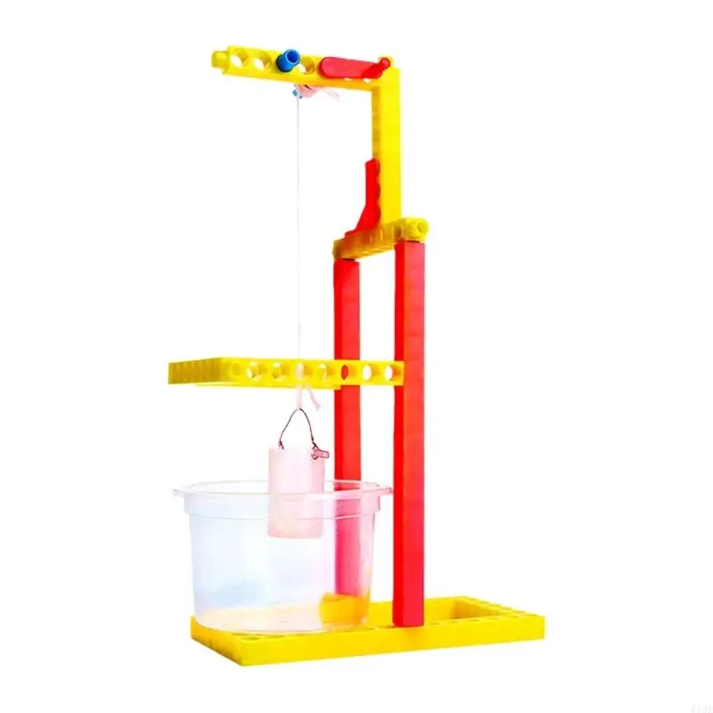 DIY Educational Science Experiment Set Physics Toy Safe Plastic Toy Tool for Children Hands on Pulley Assembly Learning F19E