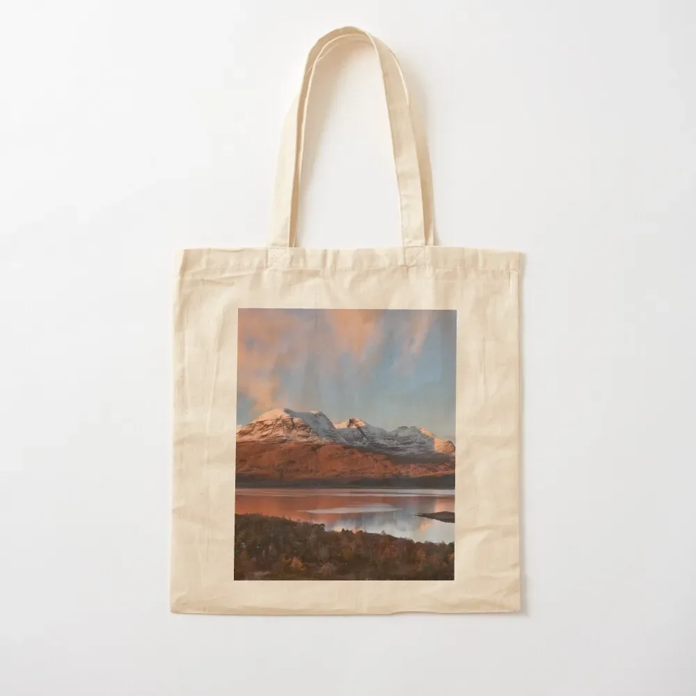 Beinn Alligin Winter Sunset. Loch Torridon. Scotland. Tote Bag Canvas bag tote bag university