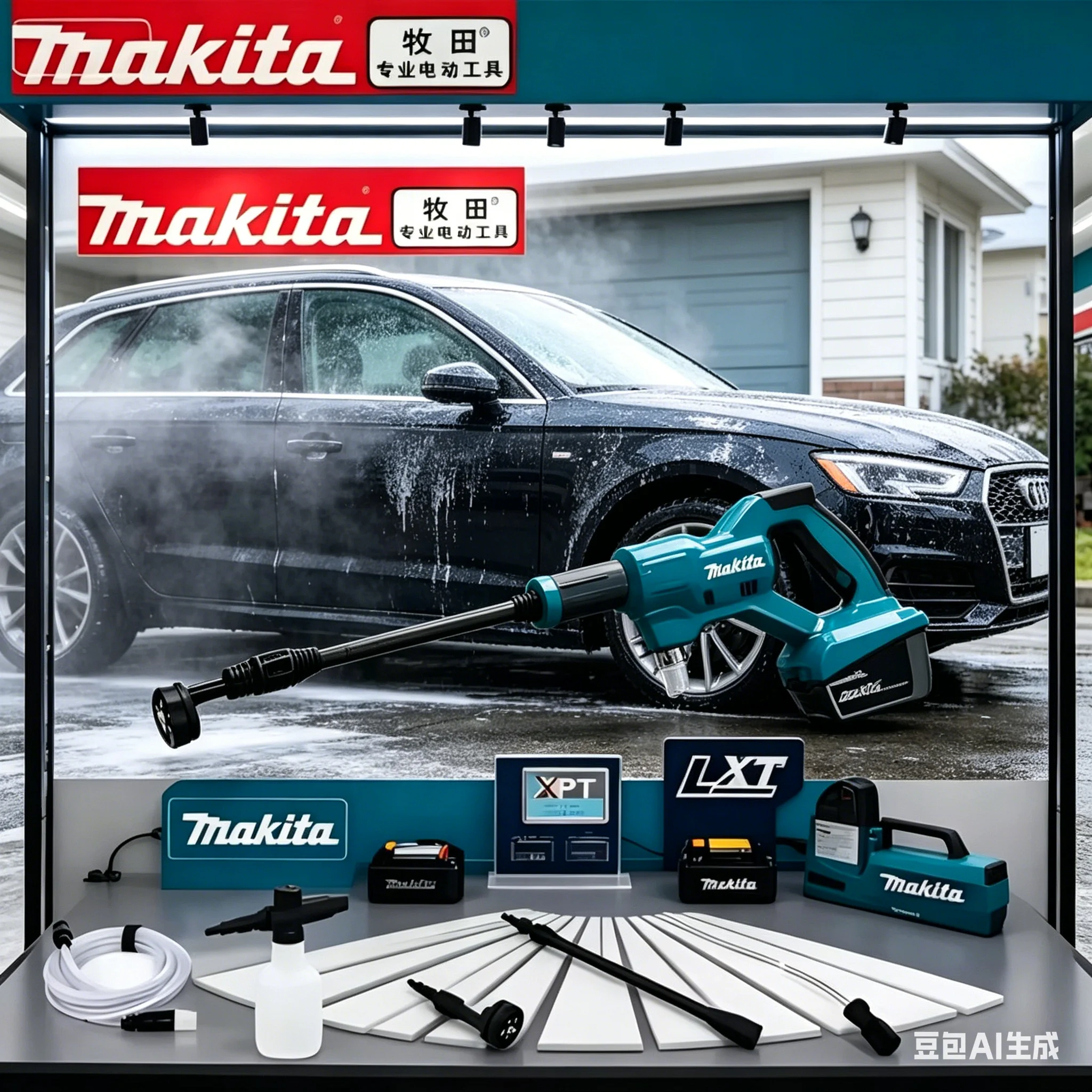 

Makita Battery 18V Portable Car Wash Gun High Pressure Cleaner DHW180 Outdoor Multifunctional 5 Spray Modes