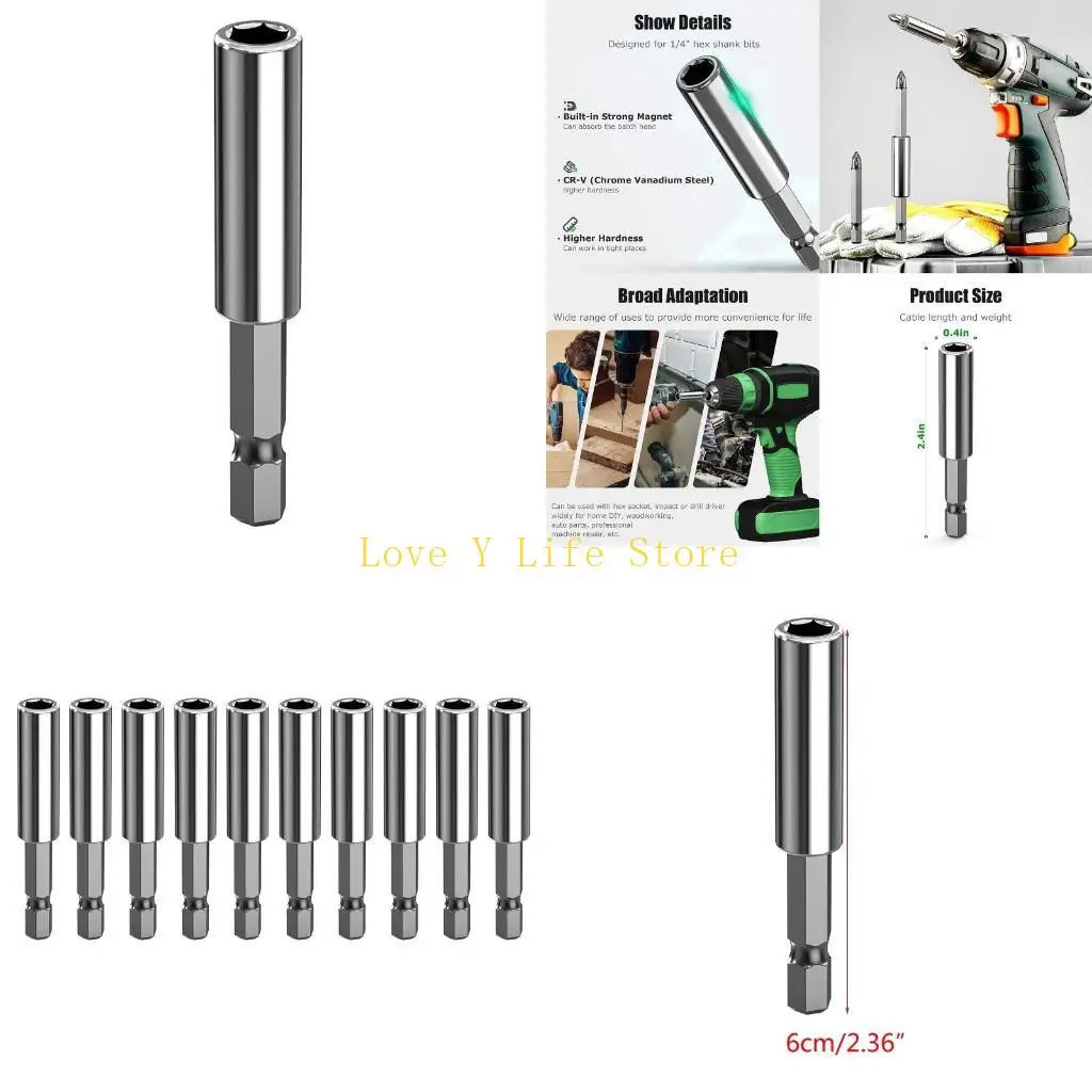 

L74C 1/10 ПК быстро выпустить 1/4 дюймового удлинителя шестнадцатеричного держателя