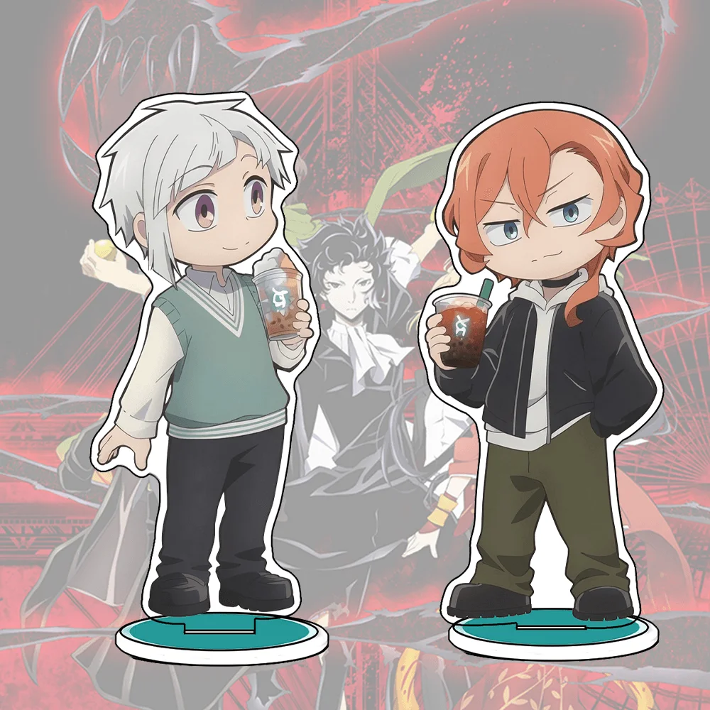 Anime Bungo Stray Dogs Nakajima Atsushi 10cm Acrylic Stand Keychain Tabletop Ornament Room Decor Chibi Cute Toy Gift Fans