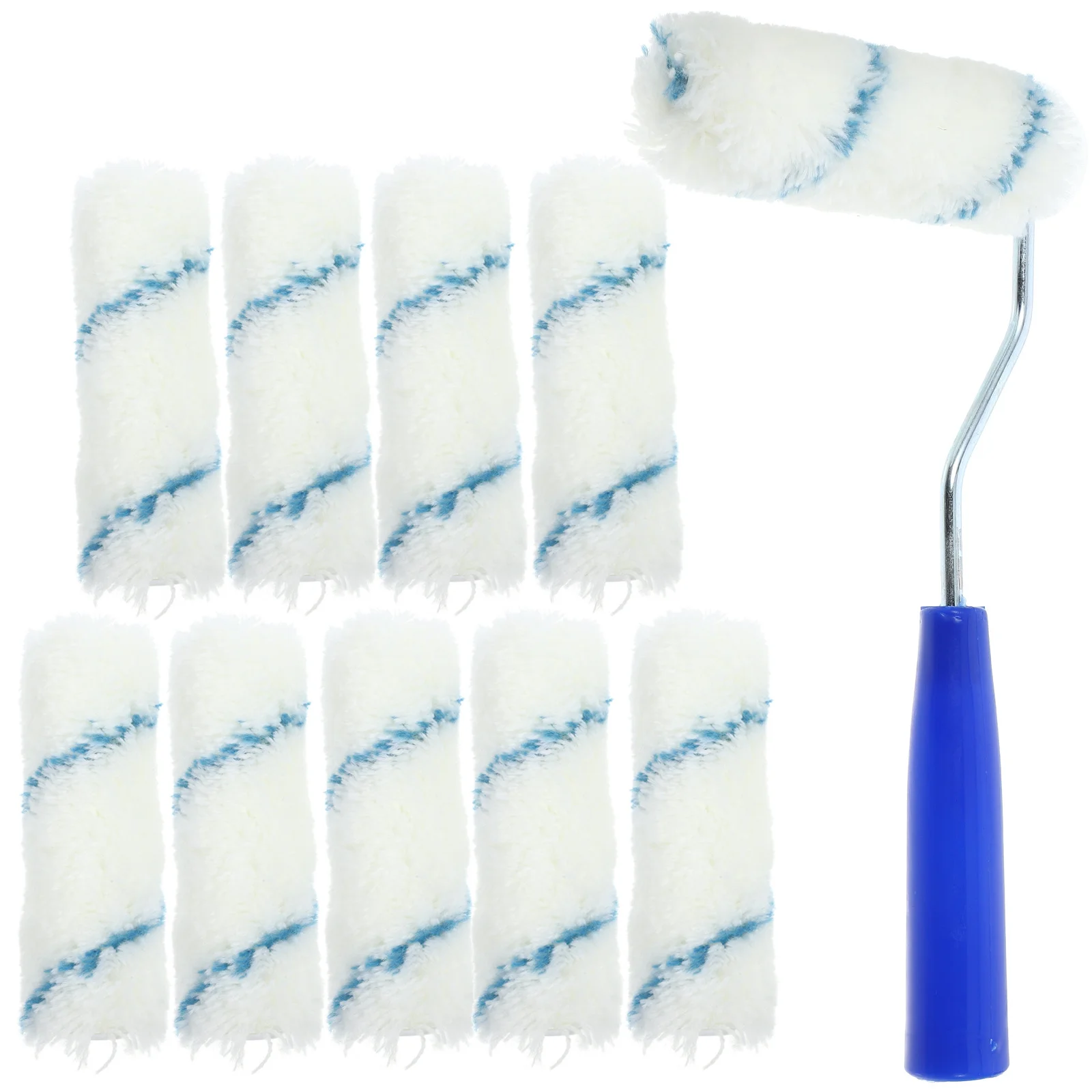 مجموعة واحدة من فرشاة الطلاء الصغيرة لطلاء الجدران وإطار الأسطوانة المحمول ومستلزمات الطلاء البديلة