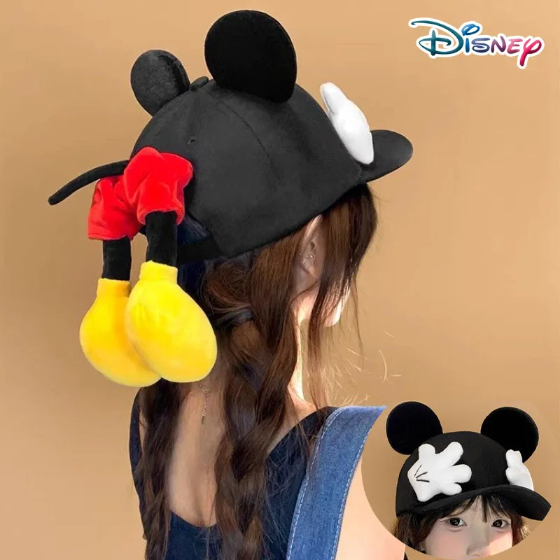 

Шапки с Микки Маусом Диснея, милые модные бейсболки в стиле хип-хоп для мальчиков и девочек, солнцезащитные сетчатые шапки для творчества, бейсболка, подарок