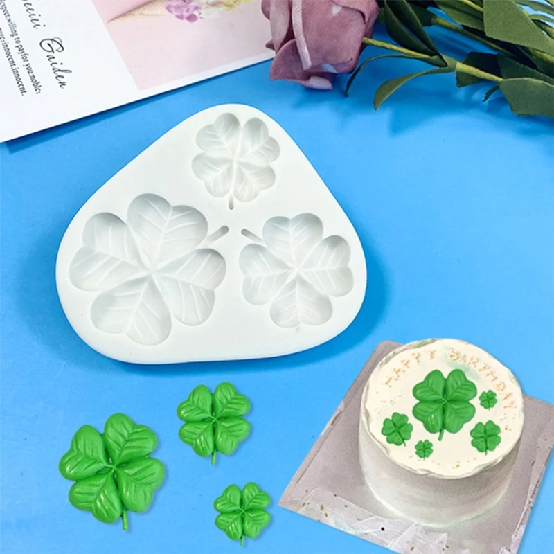 Eardrop Dangler Pendant Silicone Mould Resin Casting Mold Four Leaf Clover Casting Mold DIY Crafts Jewelry Pendan Gift