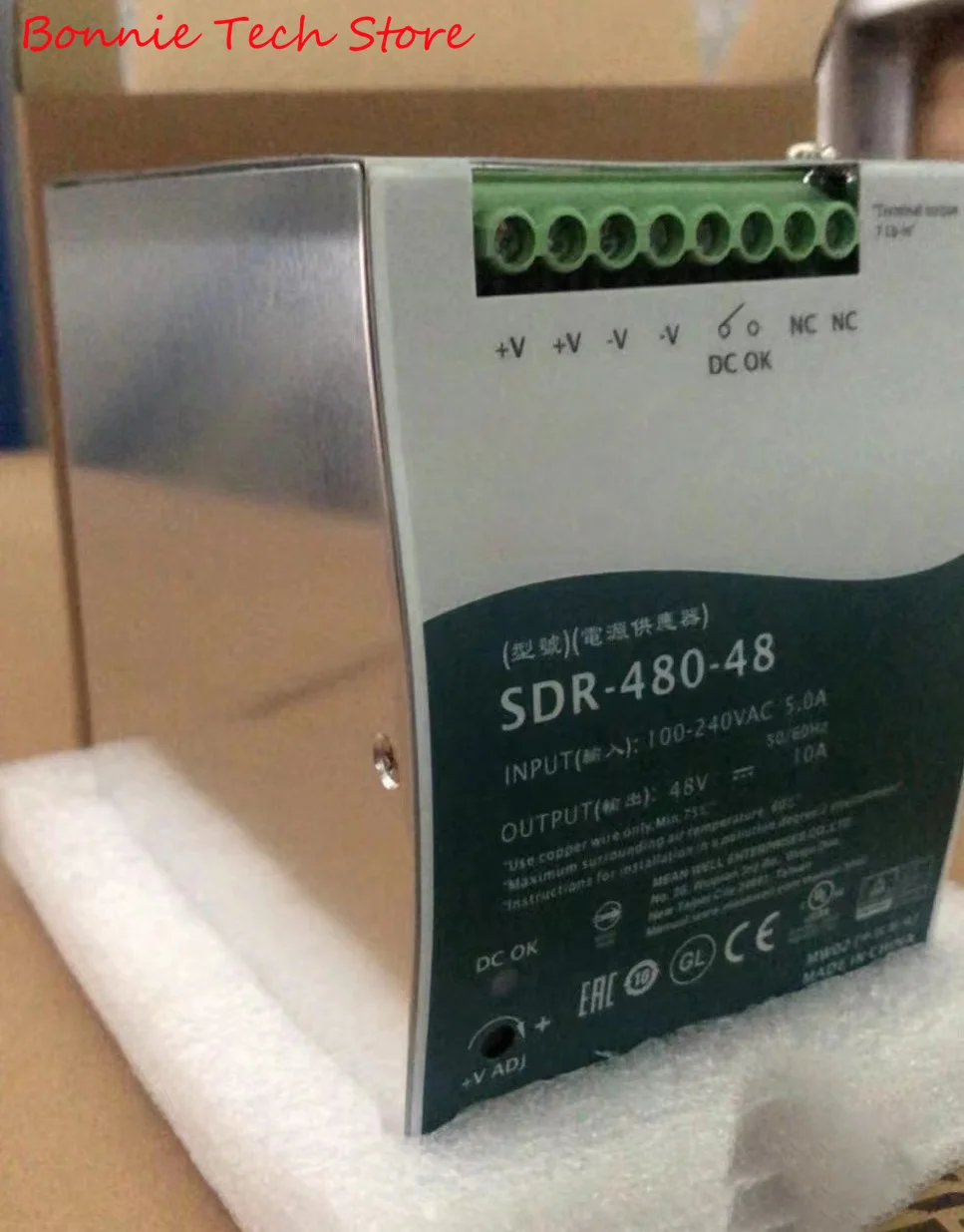 SDR-480-48 for MEAN WELL Power Supply , 480W Single Output Industrial DIN RAIL with PFC Function