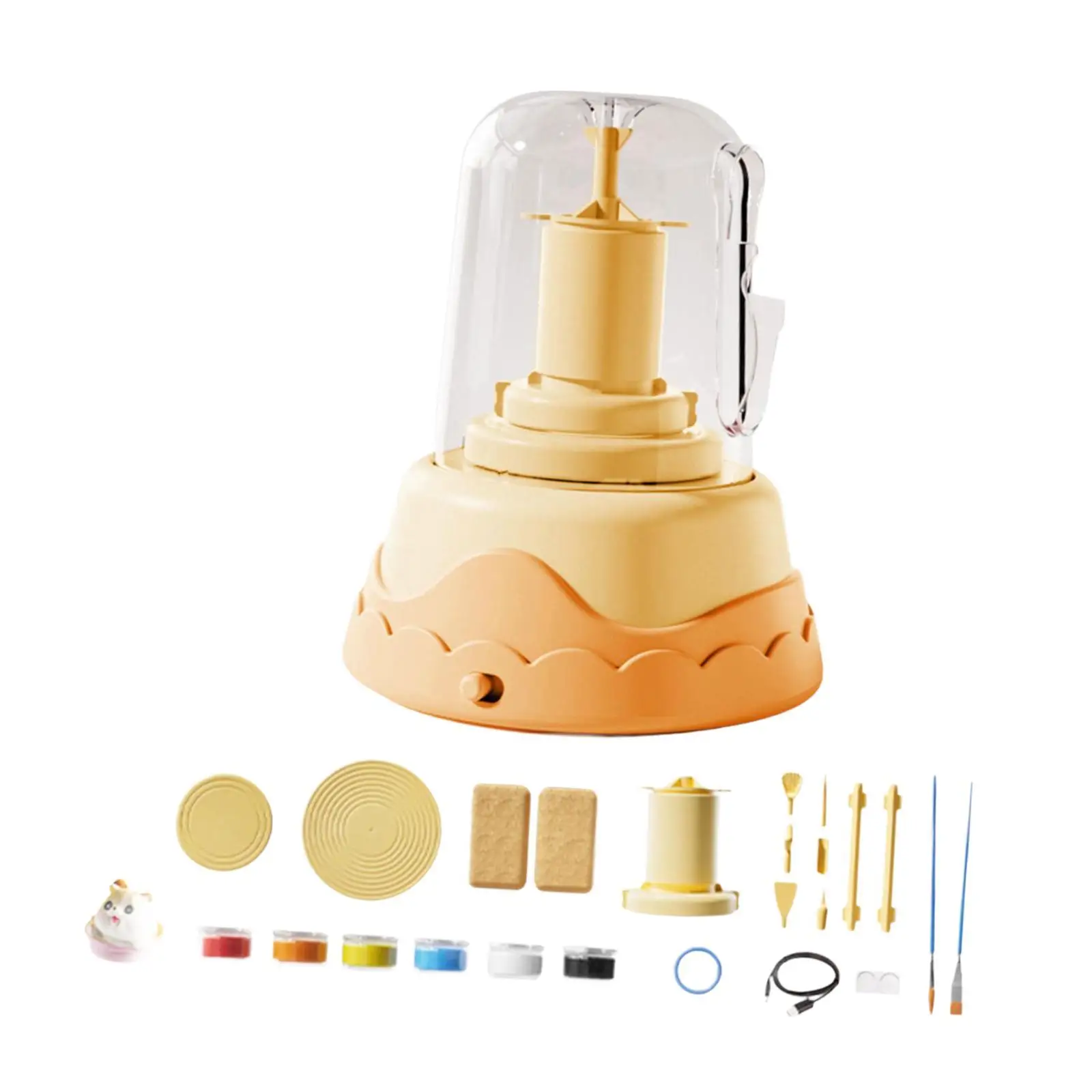 

Kids Electric Pottery Wheel Set Pottery Machine DIY Boys and Girls Maker Educational Toy Activity Craft Making Kit Gift