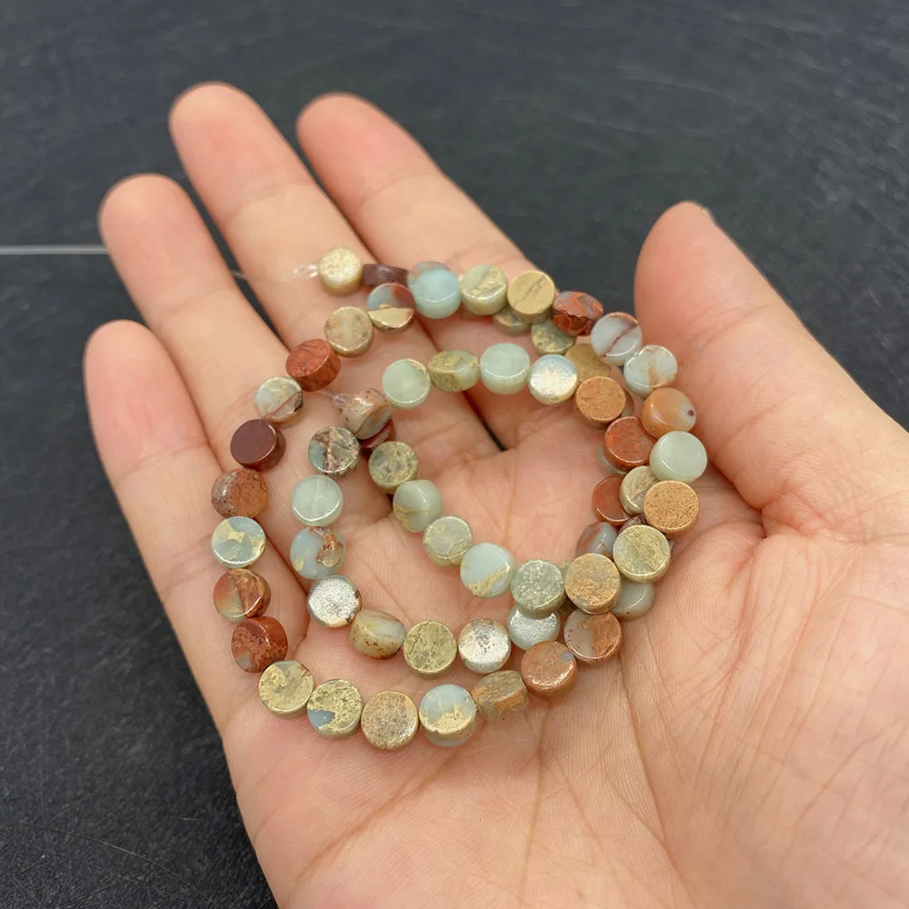 

Natural Imperial Jasper Turquoise Round Loose Beads with Straight Hole Exquisite DIY Jewelry Making Supplies Necklaces Bracelets