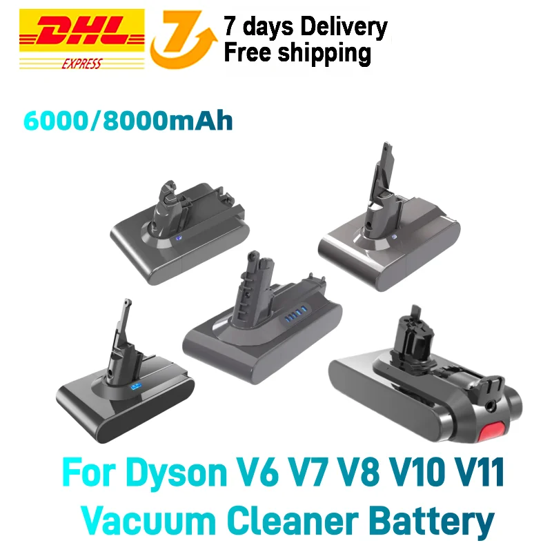 Replacement Battery Compatible For Dyson V11 Torque  V15 Detect Absolute Extra, V15 Detect Total Clean, SV15, SV18 6000mAh/25.2V