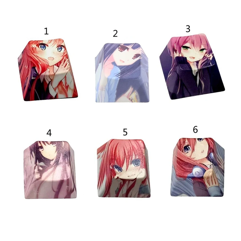 1PC Keycap PBT Dye Sublimation Cherry Profile Keycaps R4 Height Anime Avatar Keycap for Mx Switch Mechanical Keyboard