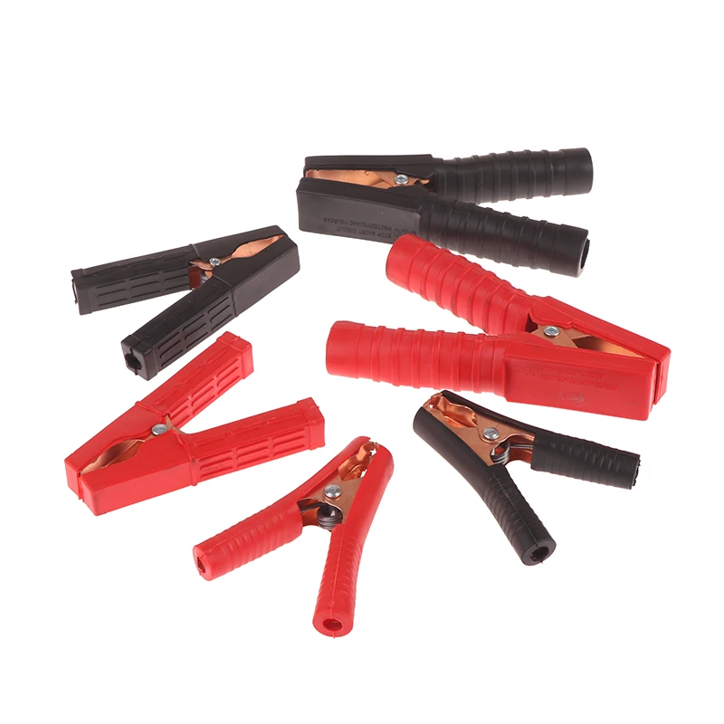 2pcs 100-300A Copper Alligator Clips Terminal Test Electrical Battery Crocodile Clamp For Jumper Cables Boost Insulated Clip