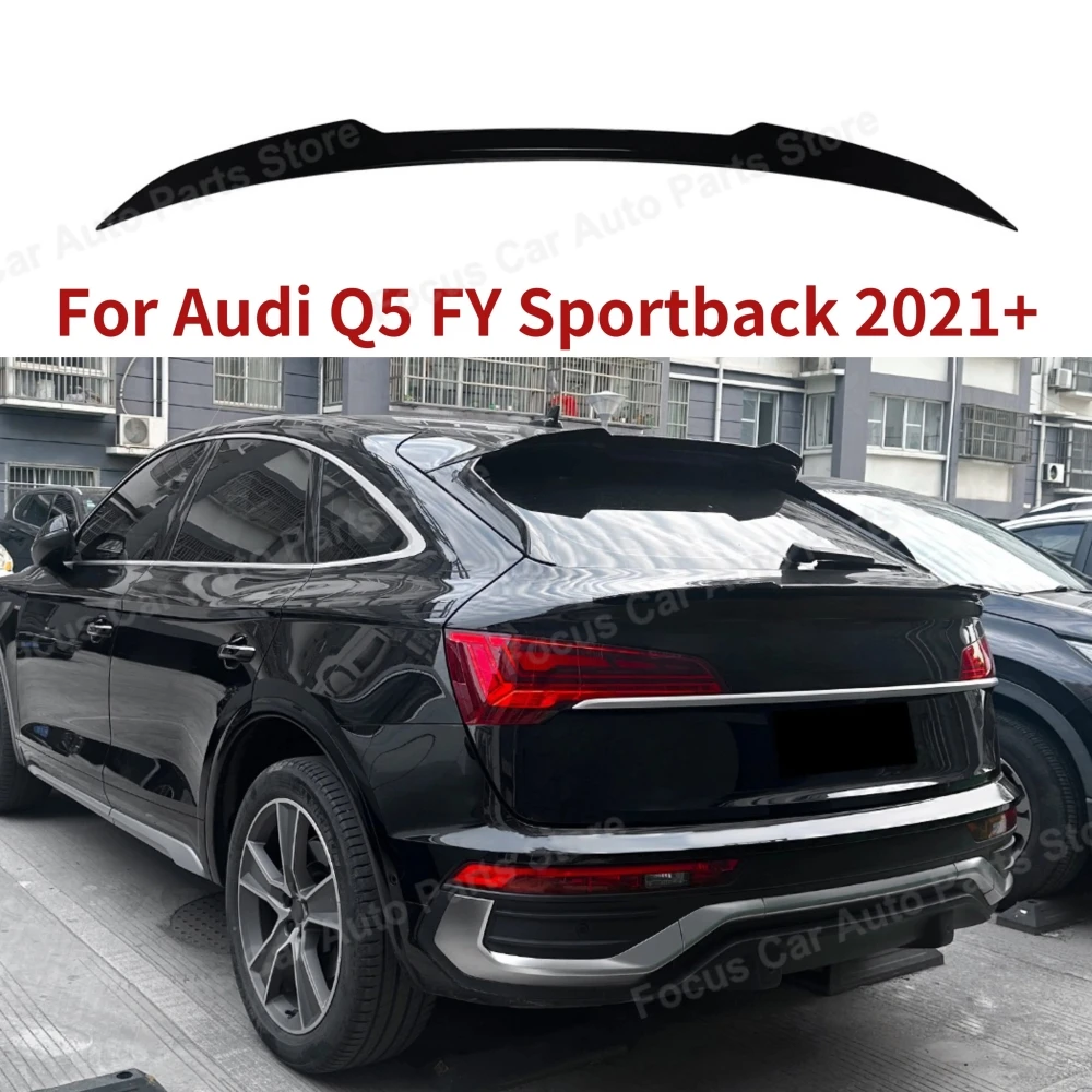 

For Audi Q5 FY Sportback 2021+ Car Rear Middle Tail Wing Rear Trunk Roof Spoilers Decoration Auto Body Kits Car Accessories