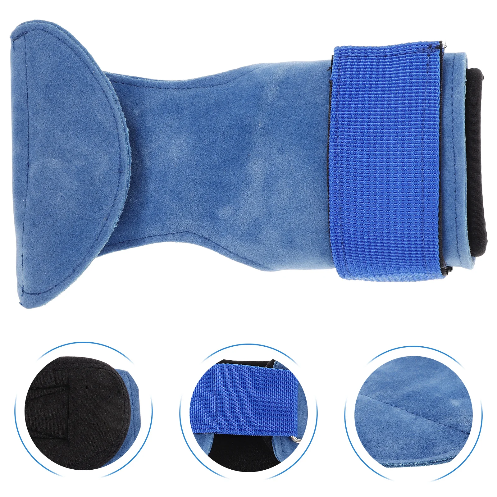 قفازات رفع الأثقال بحزام معصم مضاد للانزلاق، واقيات راحة اليد قابلة للتنفس لتدريبات اللياقة البدنية في صالة الألعاب الرياضية، تمرين الحديد #5