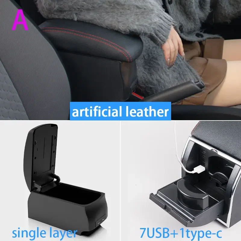 For Peugeot 307 I 2001 2002 2003 2004 2005 2006 2007 2008 special armrest box storage box interior details modified auto parts